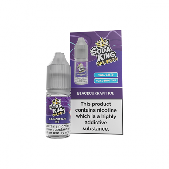 10mg Soda King Bar SALTS 10ml - (50VG/50PG) - Flavour: Blackcurrant Ice