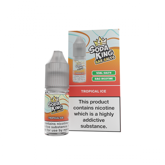 5mg Soda King Bar SALTS 10ml - (50VG/50PG) - Flavour: Tropical Ice