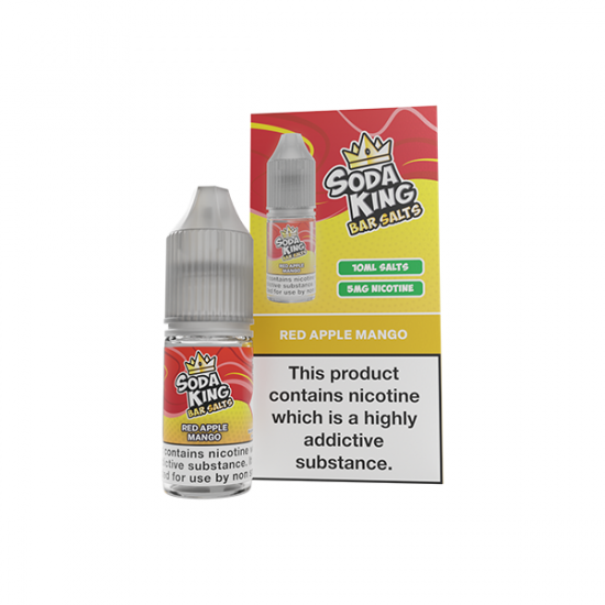 5mg Soda King Bar SALTS 10ml - (50VG/50PG) - Flavour: Red Apple Mango