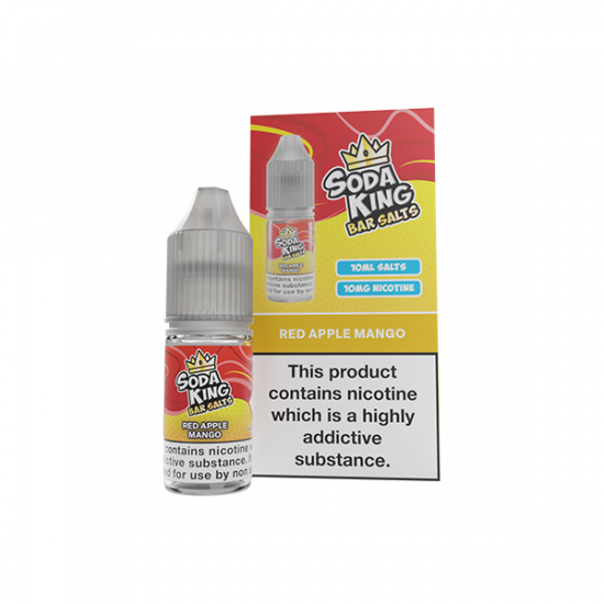 10mg Soda King Bar SALTS 10ml - (50VG/50PG) - Flavour: Red Apple Mango