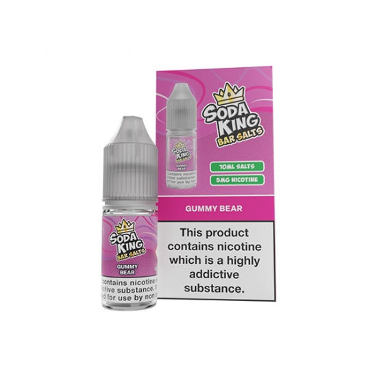 5mg Soda King Bar SALTS 10ml - (50VG/50PG) - Flavour: Gummy Bear