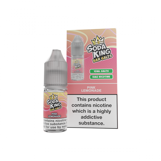 5mg Soda King Bar SALTS 10ml - (50VG/50PG) - Flavour: Pink Lemonade