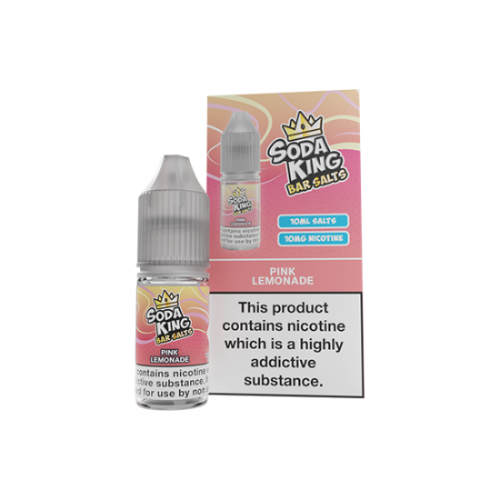 10mg Soda King Bar SALTS 10ml - (50VG/50PG) - Flavour: Pink Lemonade