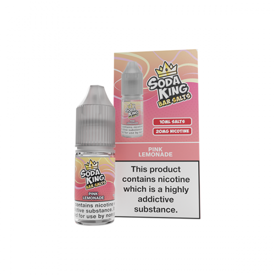 20mg Soda King Bar SALTS 10ml - (50VG/50PG) - Flavour: Pink Lemonade