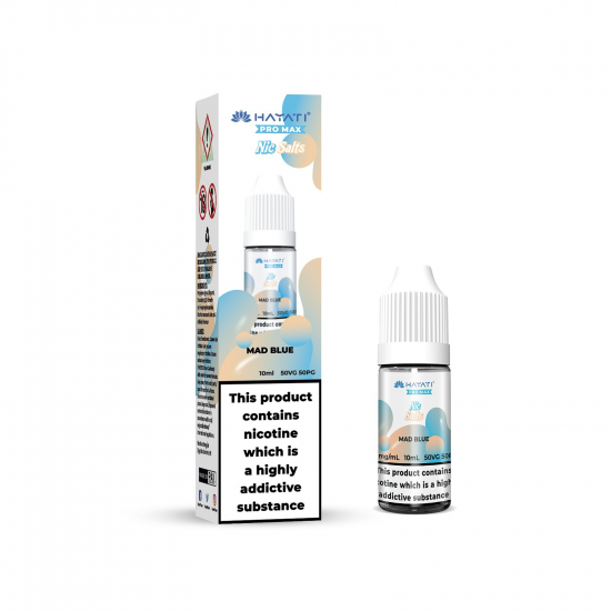 20mg Hayati Pro Max Nic Salts 10ml - Flavour: Mad Blue