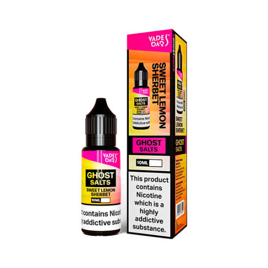 20mg Ghost Salts By Vapes Bars Nic Salts 10ml (50VG/50PG) - Flavour: Sweet Lemon Sherbert