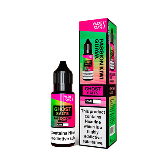 20mg Ghost Salts By Vapes Bars Nic Salts 10ml (50VG/50PG) - Flavour: Passion Kiwi Guava