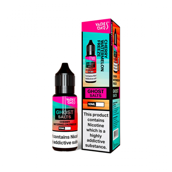 20mg Ghost Salts By Vapes Bars Nic Salts 10ml (50VG/50PG) - Flavour: Cherry Watermelon Freeze