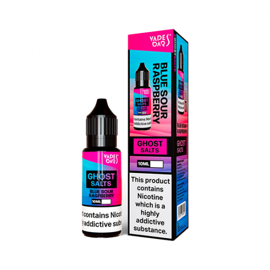 20mg Ghost Salts By Vapes Bars Nic Salts 10ml (50VG/50PG) - Flavour: Blue Sour Raspberry