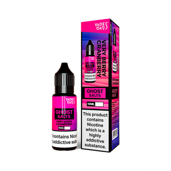 20mg Ghost Salts By Vapes Bars Nic Salts 10ml (50VG/50PG) - Flavour: Very Berry Cranberry