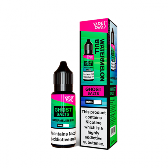 20mg Ghost Salts By Vapes Bars Nic Salts 10ml (50VG/50PG) - Flavour: Watermelon Bull