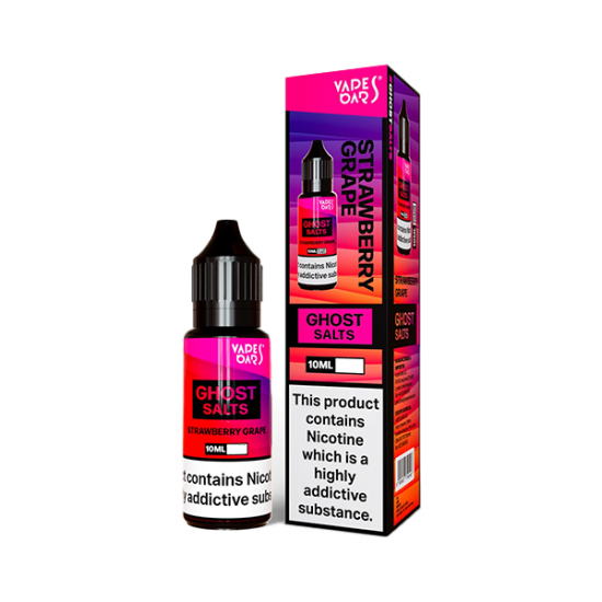 10mg Ghost Salts By Vapes Bars Nic Salts 10ml (50VG/50PG) - Flavour: Strawberry Grape