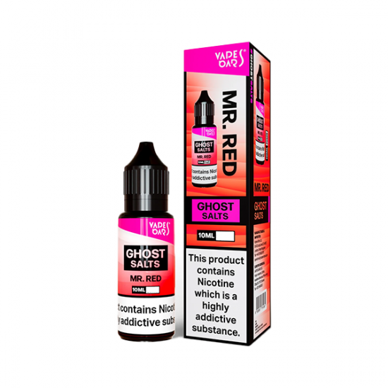 10mg Ghost Salts By Vapes Bars Nic Salts 10ml (50VG/50PG) - Flavour: Mr Red