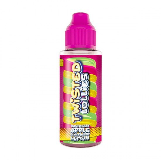 Twisted Lollies 100ml Shortfill 0mg (60VG/40PG) - Flavour: Raspberry Apple Blackberry and Lemon