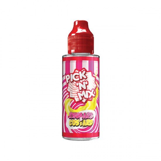 Pick N Mix 100ml Shortfills 0mg (70VG/30PG) - Flavour: Rhubarb Custard