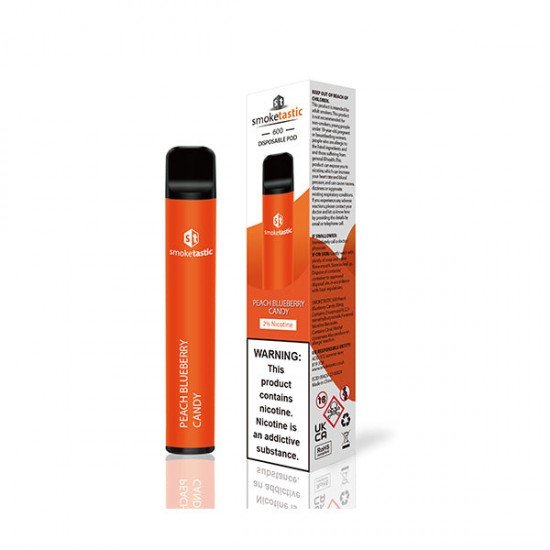 20mg Smoketastic ST600 Bar Disposable Vape Device 600 Puffs - Flavour: Peach Blueberry Candy