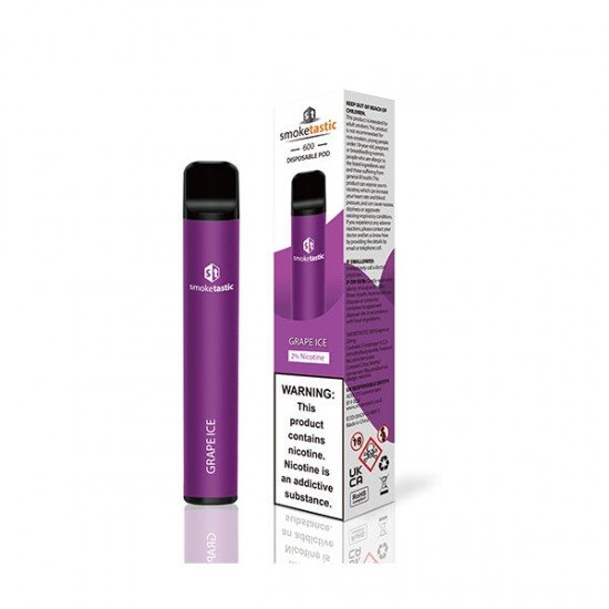 20mg Smoketastic ST600 Bar Disposable Vape Device 600 Puffs - Flavour: Grape Ice