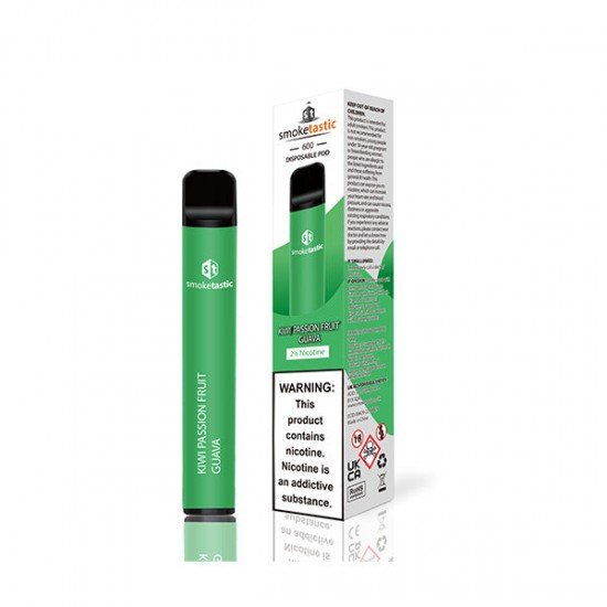 20mg Smoketastic ST600 Bar Disposable Vape Device 600 Puffs - Flavour: Kiwi Passionfruit Guava