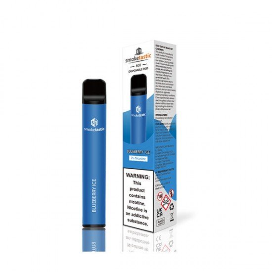 20mg Smoketastic ST600 Bar Disposable Vape Device 600 Puffs - Flavour: Blueberry Ice