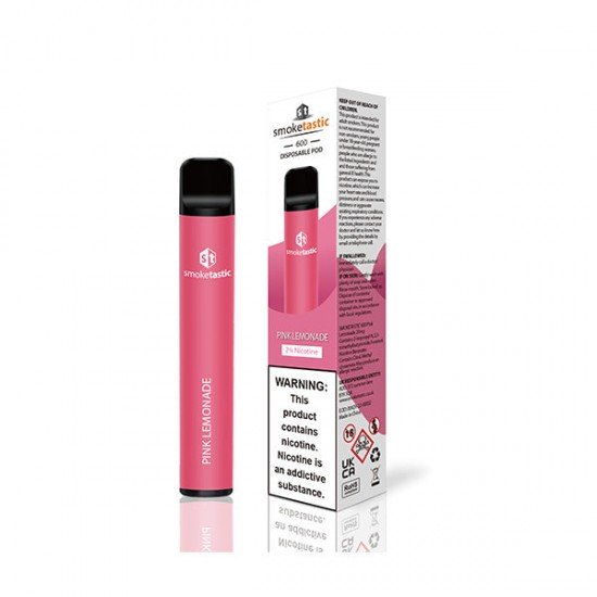 20mg Smoketastic ST600 Bar Disposable Vape Device 600 Puffs - Flavour: Raspberry Lemonade