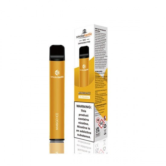 20mg Smoketastic ST600 Bar Disposable Vape Device 600 Puffs - Flavour: Mango Ice