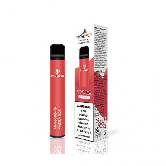 20mg Smoketastic ST600 Bar Disposable Vape Device 600 Puffs - Flavour: Mango Peach Watermelon