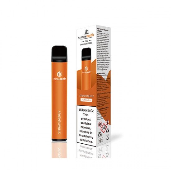 20mg Smoketastic ST600 Bar Disposable Vape Device 600 Puffs - Flavour: Straw Energy