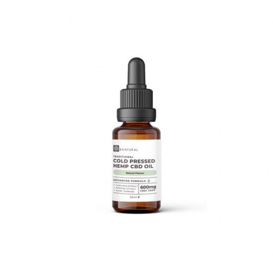 Bnatural Raw Cold Press 600mg CBD Hemp Oil - Natural