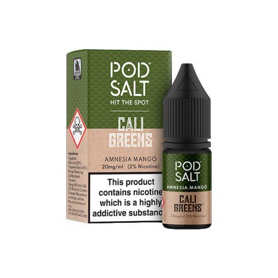 20mg Pod Salt Fusions 10ml Nic Salt (50VG/50PG) - Flavour: Amnesia Mango