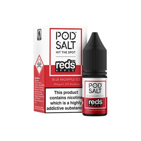 11mg Pod Salt Fusions 10ml Nic Salt (50VG/50PG) - Flavour: Blue Razapple Ice