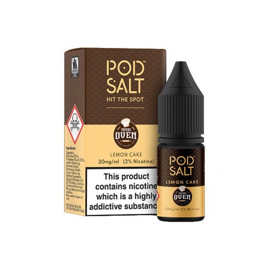 11mg Pod Salt Fusions 10ml Nic Salt (50VG/50PG) - Flavour: Lemon Cake