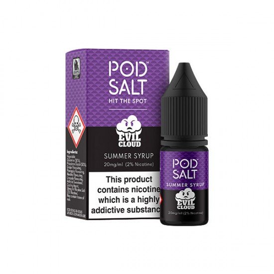 11mg Pod Salt Fusions 10ml Nic Salt (50VG/50PG) - Flavour: Summer Syrup