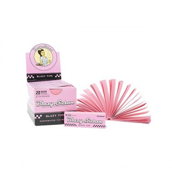 50 Blazy Susan Pink Rolling Tips