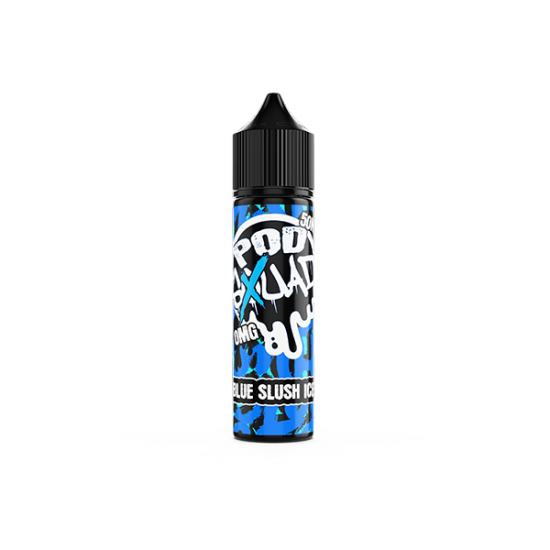 0mg Pod Squad 50ml E-liquid (50VG/50PG) - Flavour: Blue Slush Ice