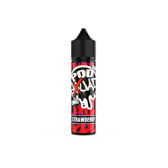 0mg Pod Squad 50ml E-liquid (50VG/50PG) - Flavour: Strawberry