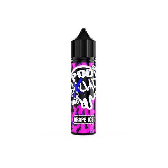 0mg Pod Squad 50ml E-liquid (50VG/50PG) - Flavour: Grape Ice