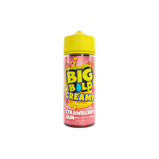 0mg Big Bold Creamy Series 100ml Shortfill  (70VG/30PG) - Flavour: Strawberry Jam