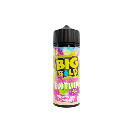 0mg Big Bold Summer Vibes Series 100ml Shortfill  (70VG/30PG) - Flavour: Raspberry Lime Loganberry