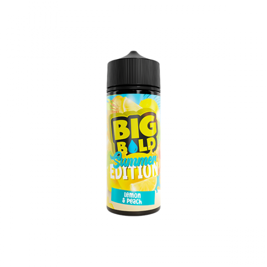 0mg Big Bold Summer Vibes Series 100ml Shortfill  (70VG/30PG) - Flavour: Lemon & Peach