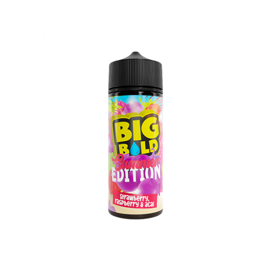 0mg Big Bold Summer Vibes Series 100ml Shortfill  (70VG/30PG) - Flavour: Strawberry Raspberry Acai