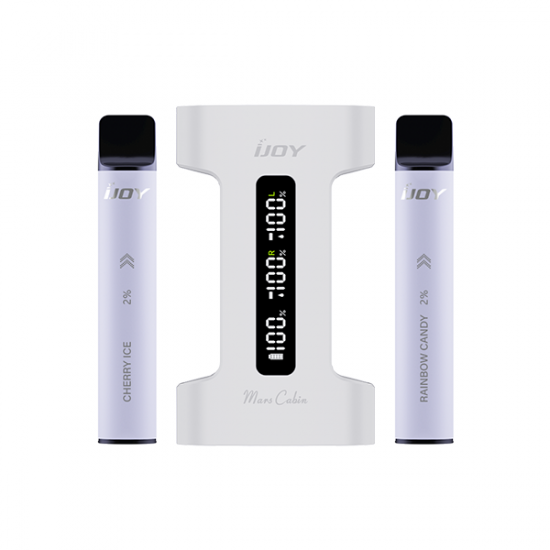 20mg iJoy Mars Cabin 600 Vape Kit - Color: White