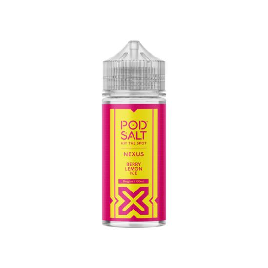 Pod Salt Nexus 100ml Shortfill 0mg (70VG/30PG) - Flavour: Berry Lemon Ice