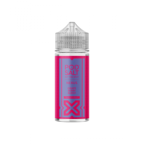 Pod Salt Nexus 100ml Shortfill 0mg (70VG/30PG) - Flavour: Grape Berry Burst