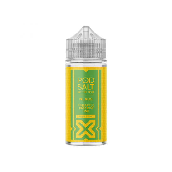 Pod Salt Nexus 100ml Shortfill 0mg (70VG/30PG) - Flavour: Pineapple Passion Lime