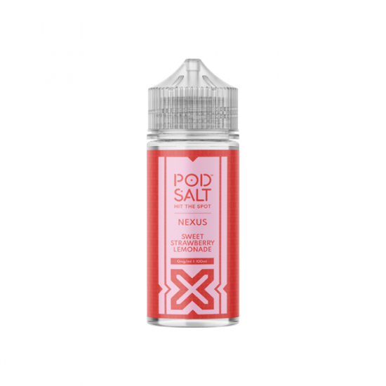 Pod Salt Nexus 100ml Shortfill 0mg (70VG/30PG) - Flavour: Sweet Strawberry Lemonade