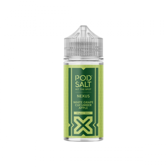 Pod Salt Nexus 100ml Shortfill 0mg (70VG/30PG) - Flavour: White Grape Cucumber Apple