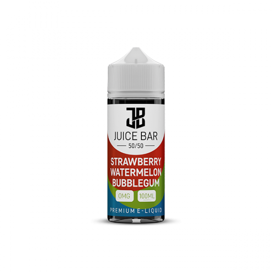 Juice Bar 100ml Shortfill 0mg (50VG/50PG) - Flavour: Strawberry Watermelon Bubblegum