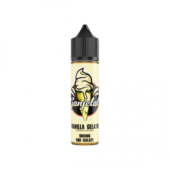 Ganjelato 1000mg CBD Isolate E-liquid 50ml (50VG/50PG) - Flavour: Vanilla Gelato