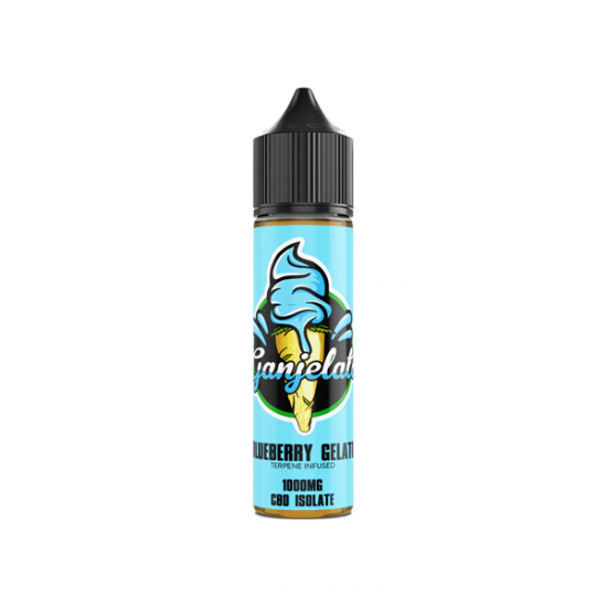 Ganjelato 1000mg CBD Isolate E-liquid 50ml (50VG/50PG) - Flavour: Blueberry Gelato