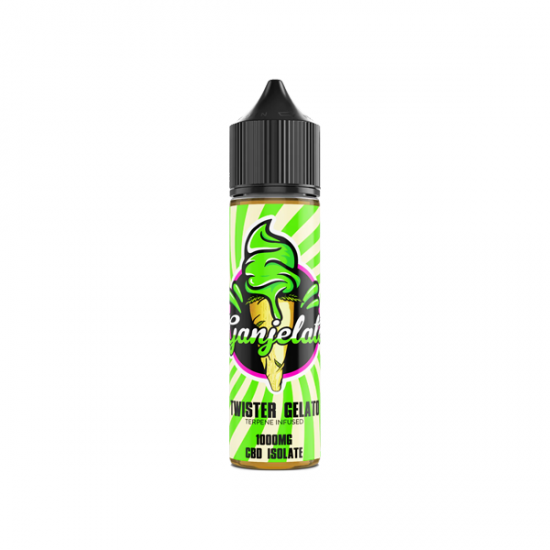 Ganjelato 1000mg CBD Isolate E-liquid 50ml (50VG/50PG) - Flavour: Twister Lolly Gelato